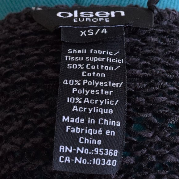 Black Crochet Knit Oversized European Cardigan - Picture 7 of 10